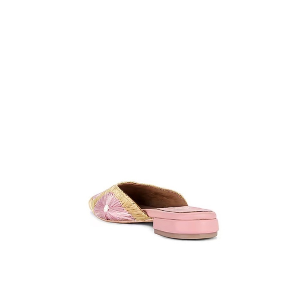 Jeffrey Campbell Mitzy Mule gold pink raffia rattan 8 39 - Picture 3 of 8